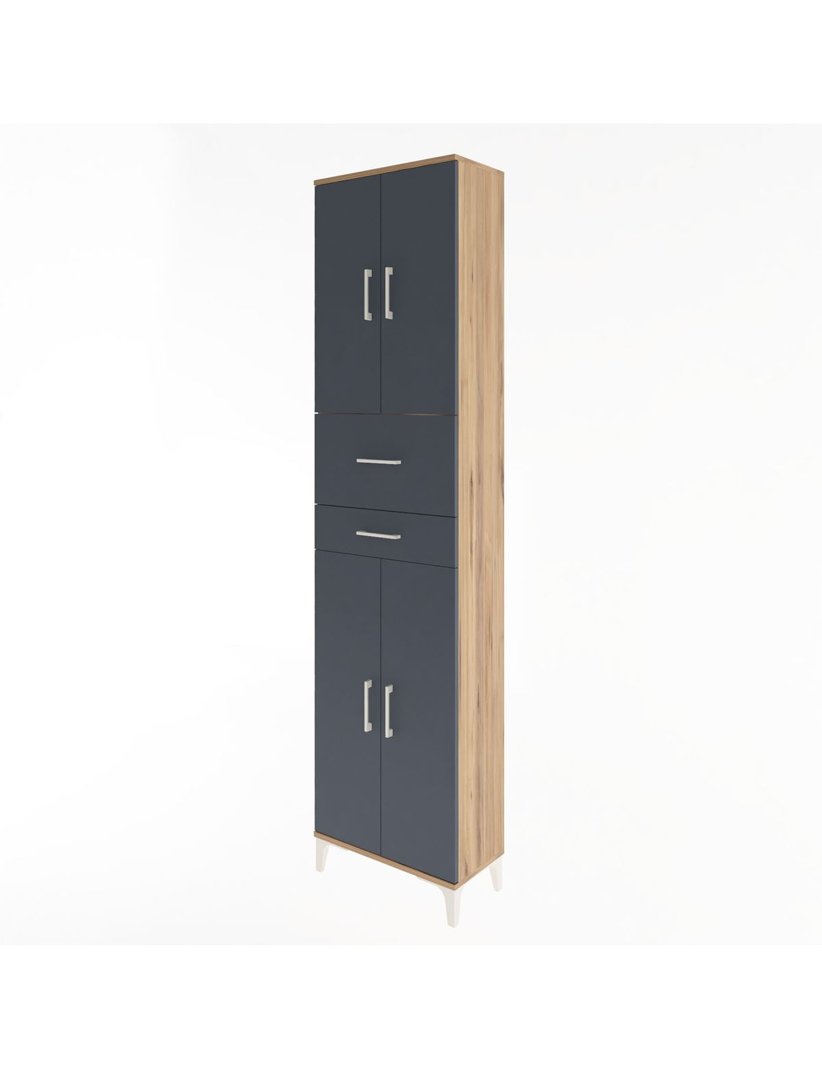 Arges Dolap 4 Raflı 2 Çekmeceli 4 Kapaklı 60x30x243 - S32M032V8A