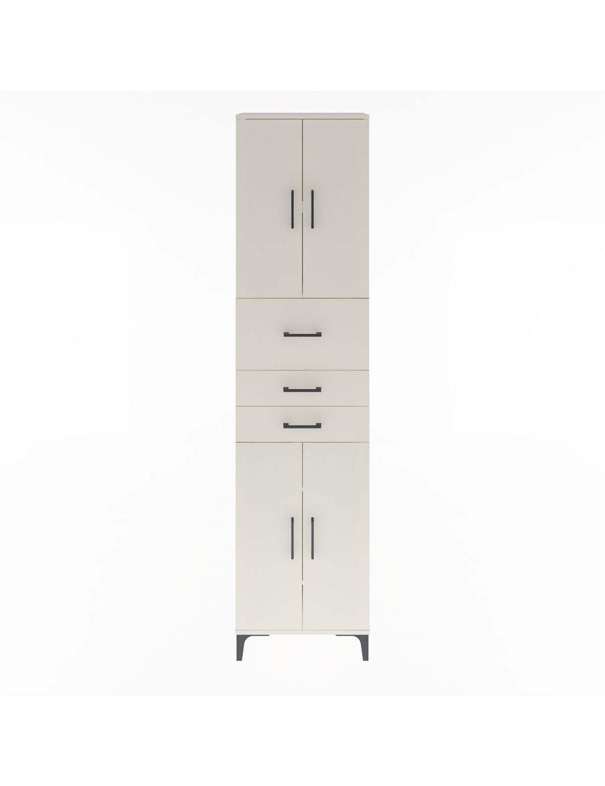 Arges Dolap 4 Raflı 3 Çekmeceli 4 Kapaklı 60x30x243 Aytaşı-Aytaşı