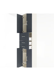 Arges Dolap 4 Raflı 3 Çekmeceli 4 Kapaklı 60x30x243 Aytaşı-Antrasit