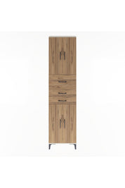 Arges Dolap 4 Raflı 3 Çekmeceli 4 Kapaklı 60x30x243 Aytaşı-Çam