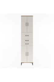 Arges Dolap 4 Raflı 3 Çekmeceli 4 Kapaklı 60x30x243 Çam-Aytaşı