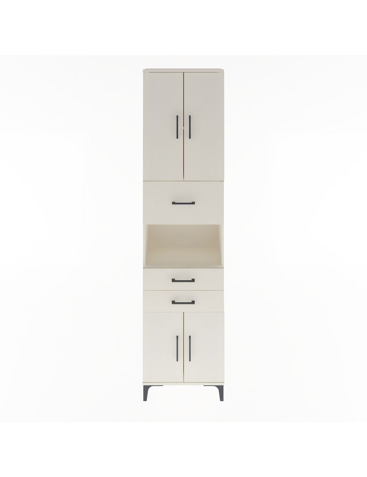 Arges Dolap 3 Raflı 3 Çekmeceli 4 Kapaklı 60x30x243 Aytaşı-Aytaşı