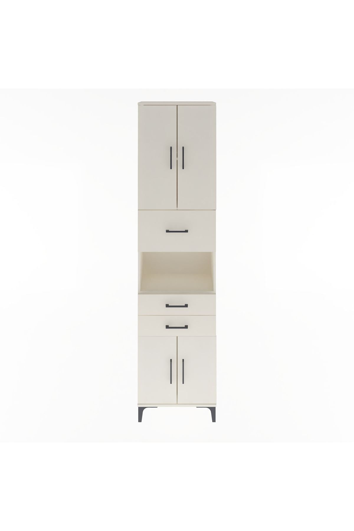 Arges Dolap 3 Raflı 3 Çekmeceli 4 Kapaklı 60x30x243 Aytaşı-Aytaşı