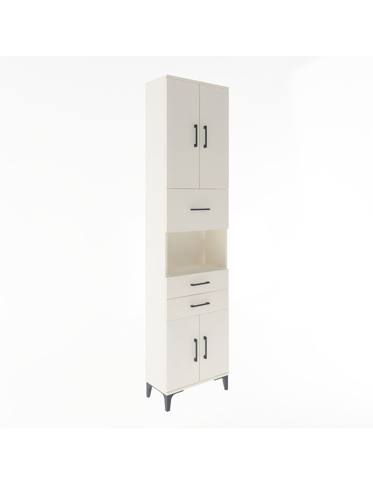 Arges Dolap 3 Raflı 3 Çekmeceli 4 Kapaklı 60x30x243 Aytaşı-Aytaşı