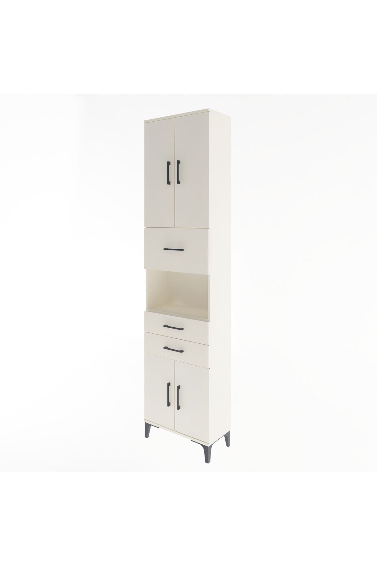 Arges Dolap 3 Raflı 3 Çekmeceli 4 Kapaklı 60x30x243 Aytaşı-Aytaşı