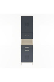 Arges Dolap 3 Raflı 3 Çekmeceli 4 Kapaklı 60x30x243 Aytaşı-Antrasit