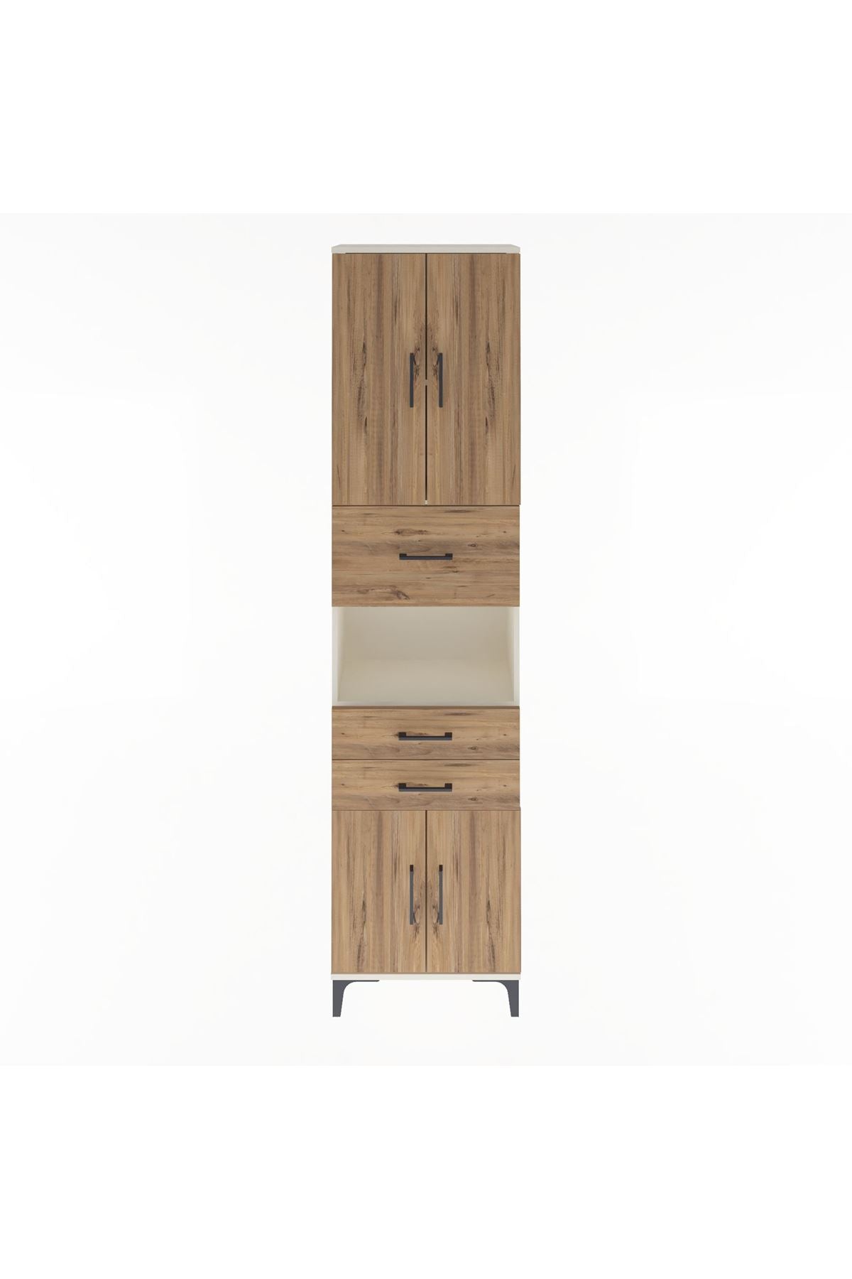 Arges Dolap 3 Raflı 3 Çekmeceli 4 Kapaklı 60x30x243 Aytaşı-Çam