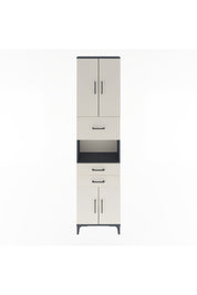 Arges Dolap 3 Raflı 3 Çekmeceli 4 Kapaklı 60x30x243 Antrasit-Aytaşı