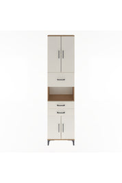 Arges Dolap 3 Raflı 3 Çekmeceli 4 Kapaklı 60x30x243 Çam-Aytaşı