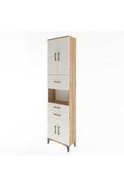 Arges Dolap 3 Raflı 3 Çekmeceli 4 Kapaklı 60x30x243 Çam-Aytaşı