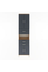 Arges Dolap 3 Raflı 3 Çekmeceli 4 Kapaklı 60x30x243