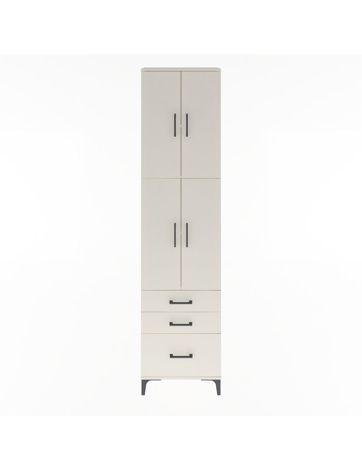 Arges Dolap 4 Raflı 3 Çekmeceli 4 Kapaklı 60x30x243 Aytaşı-Aytaşı