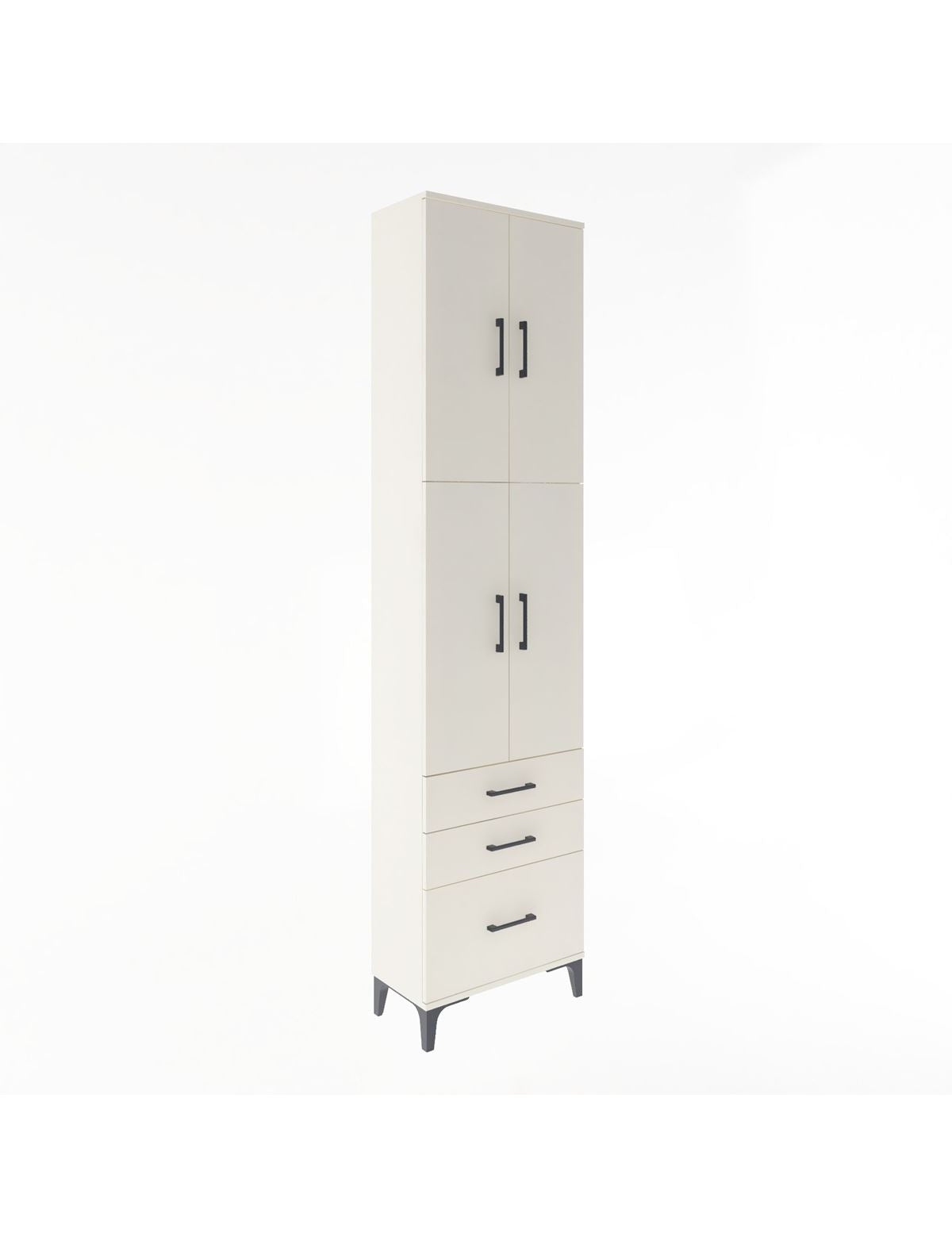 Arges Dolap 4 Raflı 3 Çekmeceli 4 Kapaklı 60x30x243 Aytaşı-Aytaşı