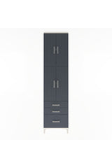Arges Dolap 4 Raflı 3 Çekmeceli 4 Kapaklı 60x30x243