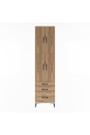 Arges Dolap 4 Raflı 3 Çekmeceli 4 Kapaklı 60x30x243 Aytaşı-Çam