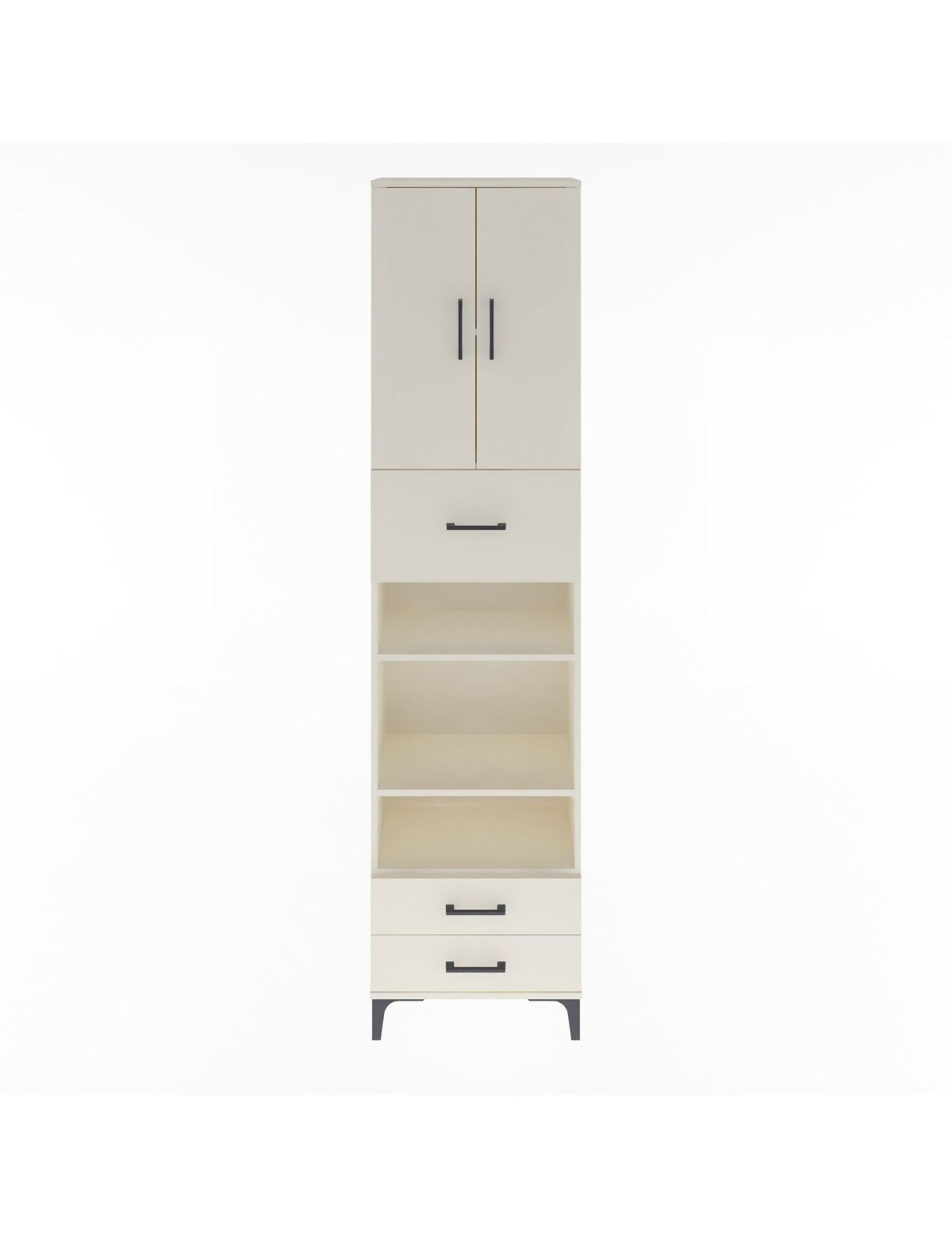 Arges Dolap 5 Raflı 3 Çekmeceli 2 Kapaklı 60x30x243 Aytaşı-Aytaşı