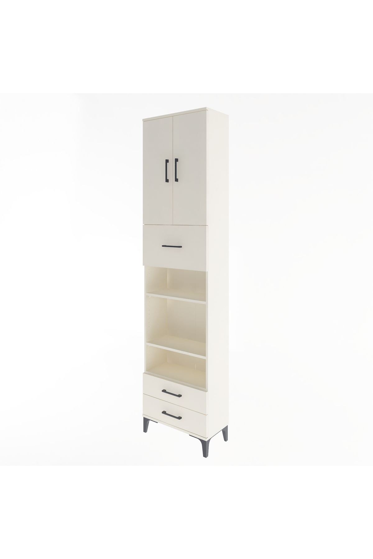 Arges Dolap 5 Raflı 3 Çekmeceli 2 Kapaklı 60x30x243 Aytaşı-Aytaşı