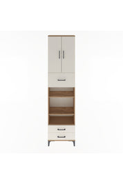 Arges Dolap 5 Raflı 3 Çekmeceli 2 Kapaklı 60x30x243 Çam-Aytaşı