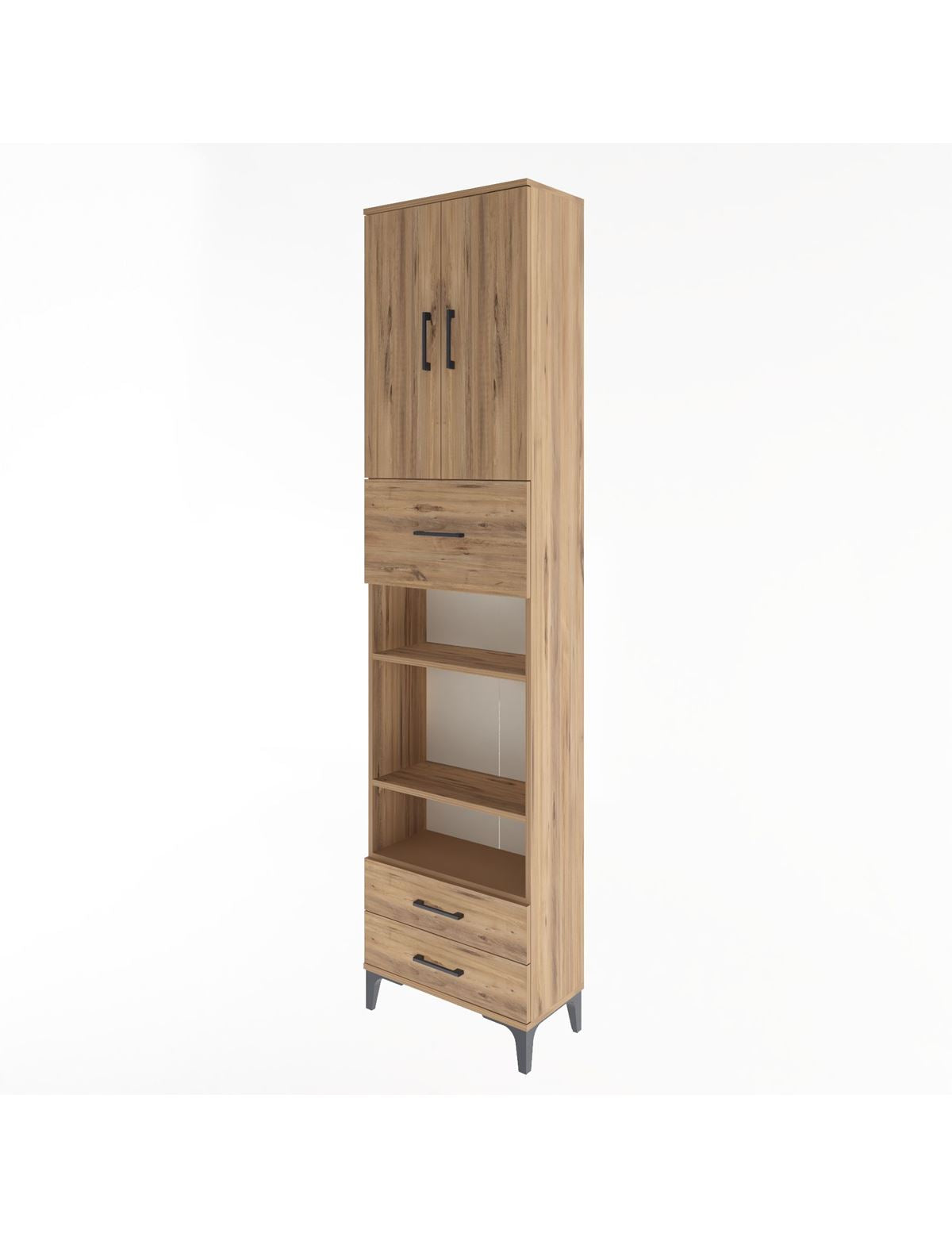 Arges Dolap 5 Raflı 3 Çekmeceli 2 Kapaklı 60x30x243 - S32M036V9A