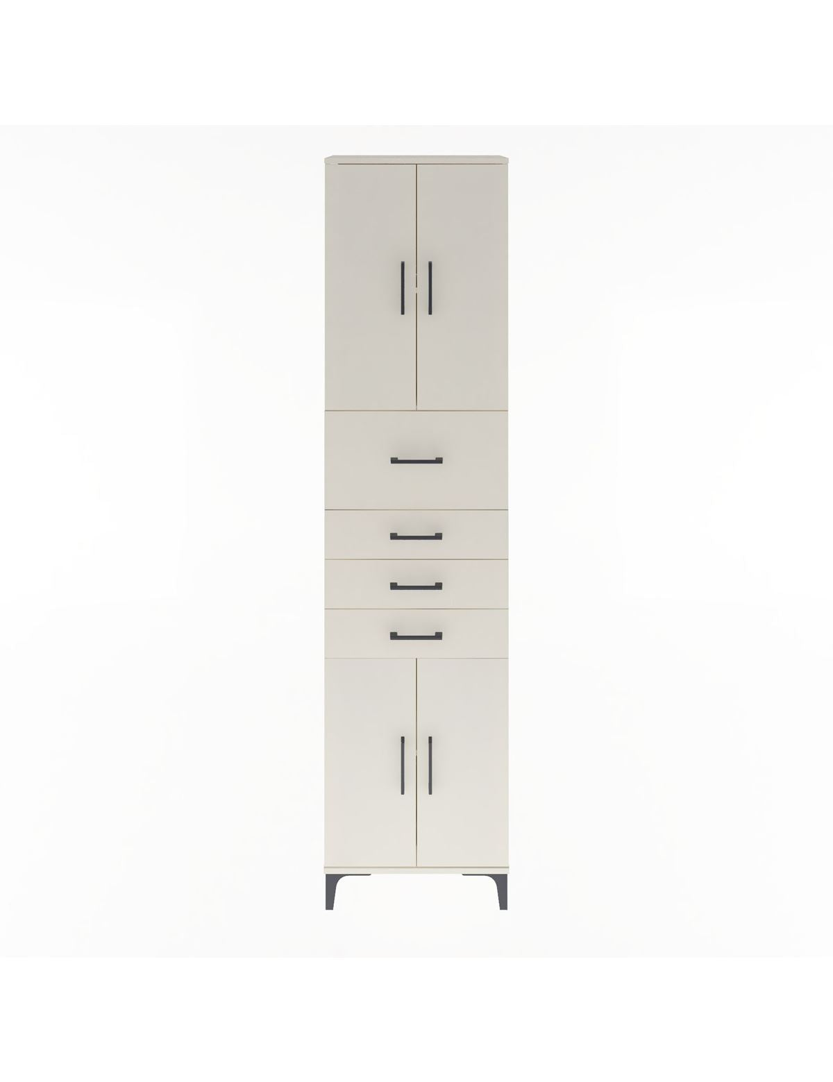 Arges Dolap 3 Raflı 4 Çekmeceli 4 Kapaklı 60x30x243 Aytaşı-Aytaşı