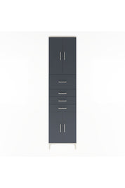 Arges Dolap 3 Raflı 4 Çekmeceli 4 Kapaklı 60x30x243 Aytaşı-Antrasit
