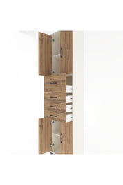 Arges Dolap 3 Raflı 4 Çekmeceli 4 Kapaklı 60x30x243 Aytaşı-Çam