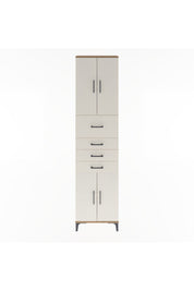 Arges Dolap 3 Raflı 4 Çekmeceli 4 Kapaklı 60x30x243 Çam-Aytaşı