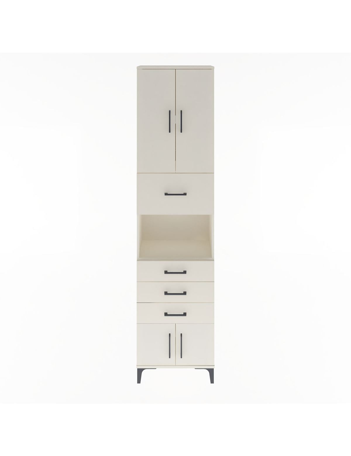 Arges Dolap 3 Raflı 4 Çekmeceli 4 Kapaklı 60x30x243 Aytaşı-Aytaşı