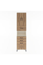 Arges Dolap 3 Raflı 4 Çekmeceli 4 Kapaklı 60x30x243 Aytaşı-Çam