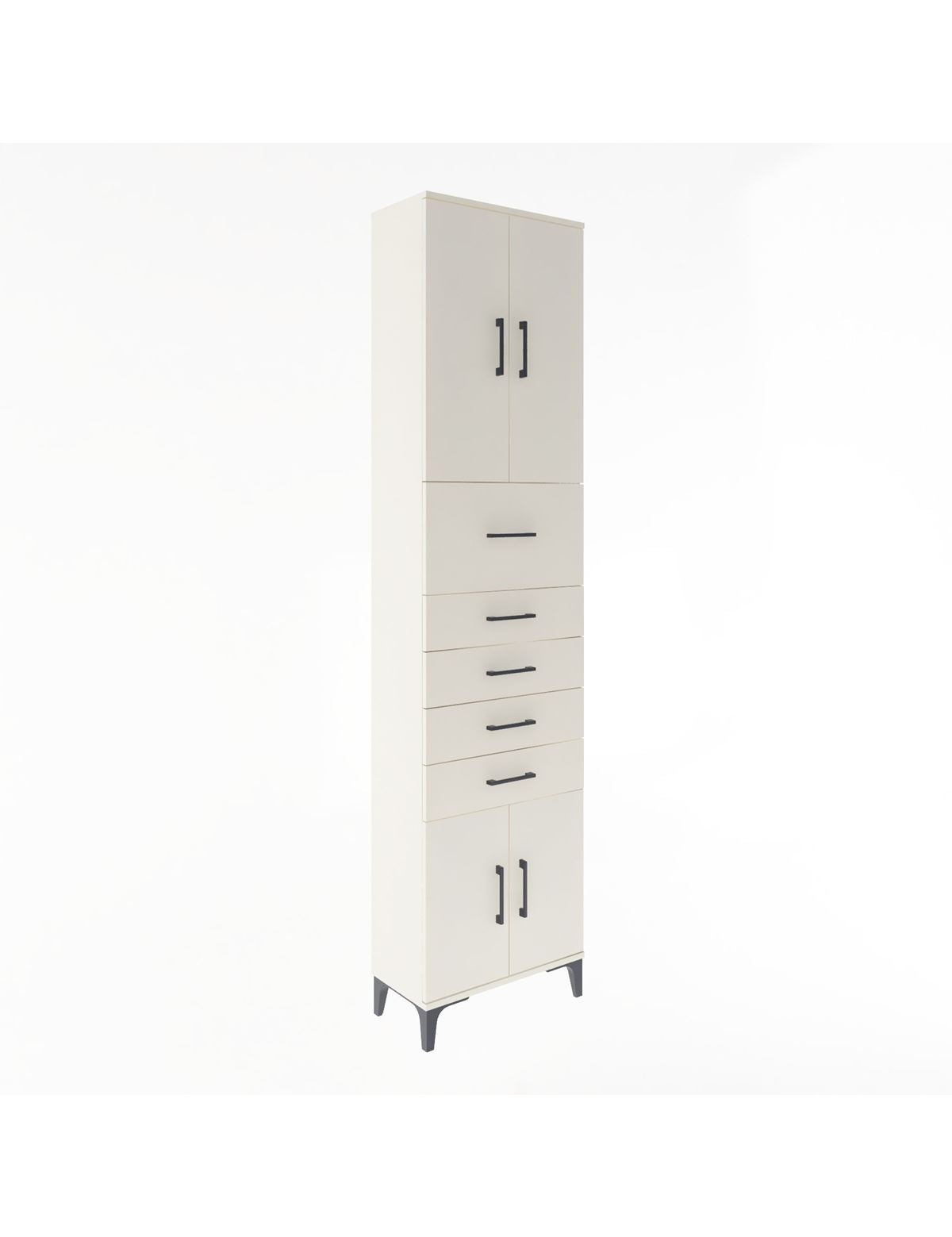 Arges Dolap 3 Raflı 5 Çekmeceli 4 Kapaklı 60x30x243 Aytaşı-Aytaşı