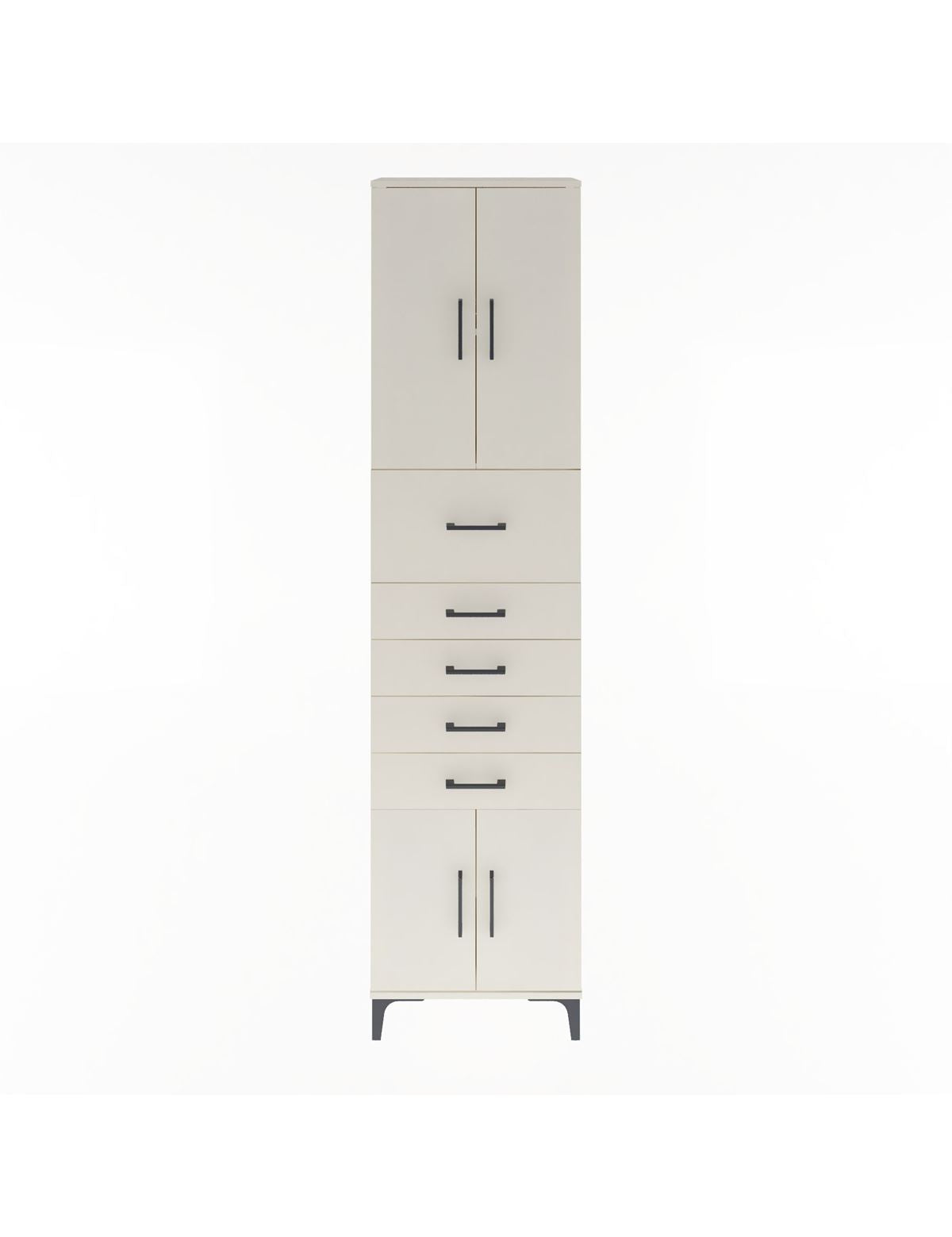 Arges Dolap 3 Raflı 5 Çekmeceli 4 Kapaklı 60x30x243 Aytaşı-Aytaşı