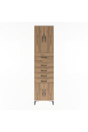 Arges Dolap 3 Raflı 5 Çekmeceli 4 Kapaklı 60x30x243 Aytaşı-Çam