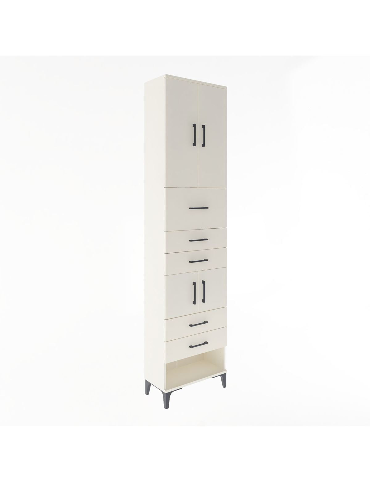 Arges Dolap 3 Raflı 5 Çekmeceli 4 Kapaklı 60x30x243 Aytaşı-Aytaşı