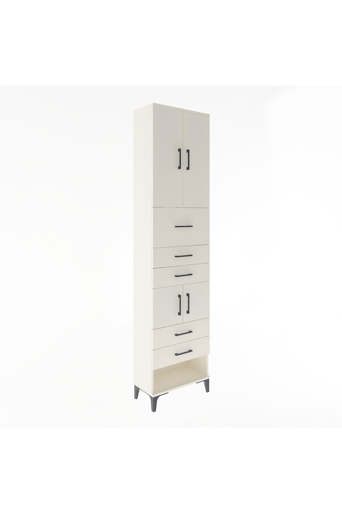 Arges Dolap 3 Raflı 5 Çekmeceli 4 Kapaklı 60x30x243 Aytaşı-Aytaşı