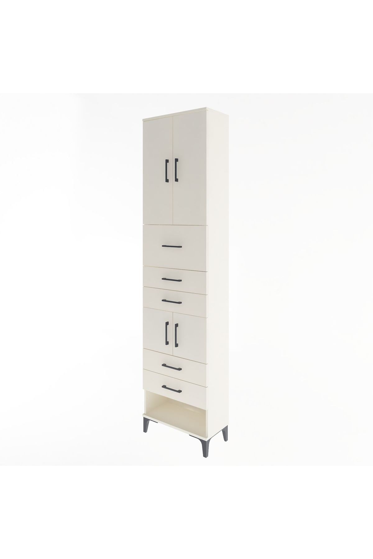 Arges Dolap 3 Raflı 5 Çekmeceli 4 Kapaklı 60x30x243 Aytaşı-Aytaşı