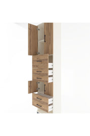 Arges Dolap 3 Raflı 5 Çekmeceli 4 Kapaklı 60x30x243 Aytaşı-Çam