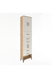 Arges Dolap 3 Raflı 5 Çekmeceli 4 Kapaklı 60x30x243 Çam-Aytaşı