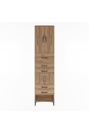 Arges Dolap 3 Raflı 5 Çekmeceli 4 Kapaklı 60x30x243 Çam-Çam