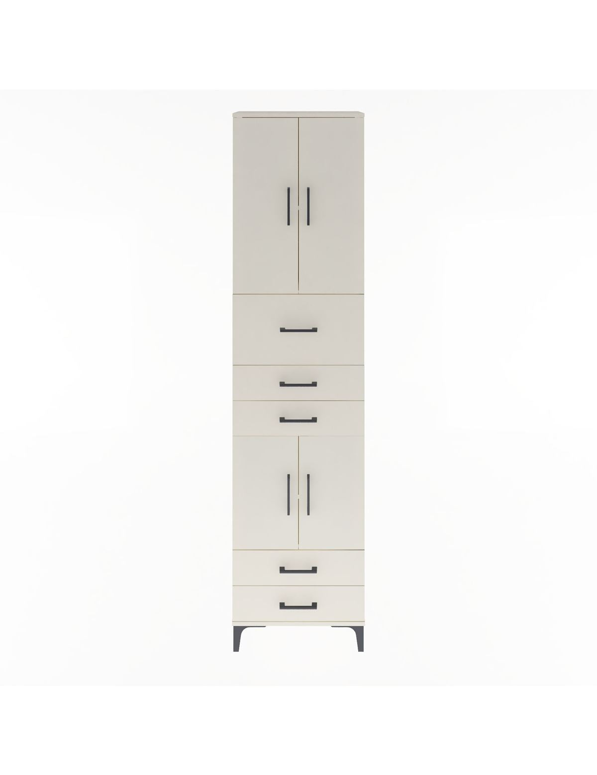 Arges Dolap 4 Raflı 5 Çekmeceli 4 Kapaklı 60x30x243 Aytaşı-Aytaşı