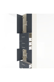 Arges Dolap 4 Raflı 5 Çekmeceli 4 Kapaklı 60x30x243 Aytaşı-Antrasit