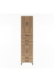 Arges Dolap 4 Raflı 5 Çekmeceli 4 Kapaklı 60x30x243 Aytaşı-Çam