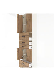 Arges Dolap 4 Raflı 5 Çekmeceli 4 Kapaklı 60x30x243 Aytaşı-Çam