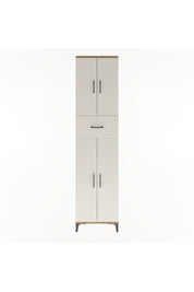 Arges Dolap 4 Raflı Tek Çekmeceli 4 Kapaklı 60x30x243 Çam-Aytaşı