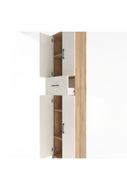 Arges Dolap 4 Raflı Tek Çekmeceli 4 Kapaklı 60x30x243 Çam-Aytaşı