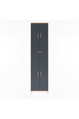 Arges Dolap 4 Raflı Tek Çekmeceli 4 Kapaklı 60x30x243
