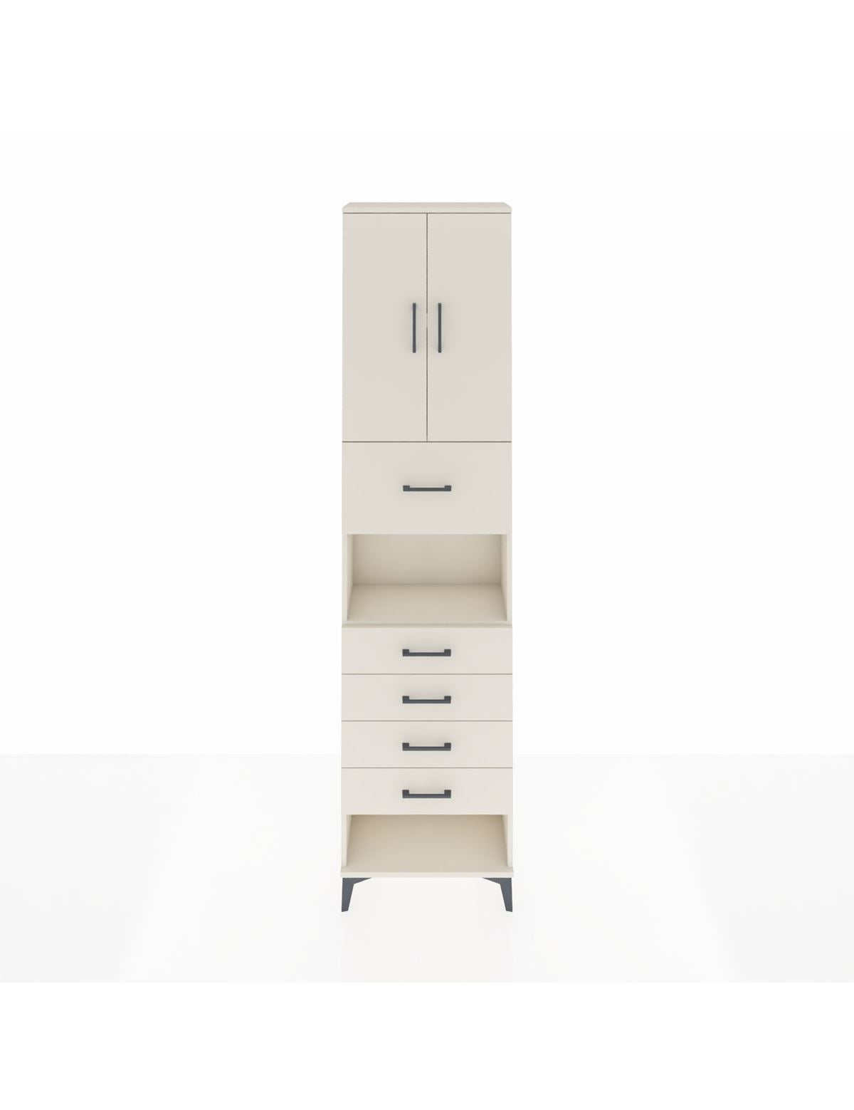 Arges Dolap 3 Raflı 5 Çekmeceli 2 Kapaklı 60x30x243 Aytaşı-Aytaşı