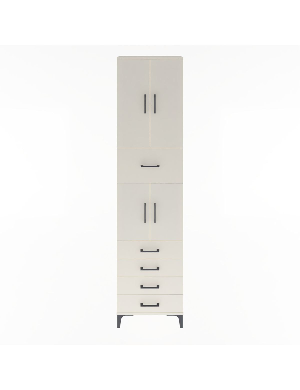 Arges Dolap 4 Raflı 5 Çekmeceli 4 Kapaklı 60x30x243 Aytaşı-Aytaşı