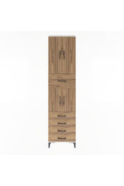 Arges Dolap 4 Raflı 5 Çekmeceli 4 Kapaklı 60x30x243 Aytaşı-Çam
