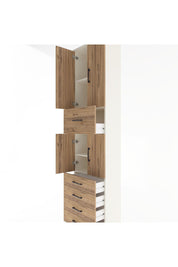 Arges Dolap 4 Raflı 5 Çekmeceli 4 Kapaklı 60x30x243 Aytaşı-Çam