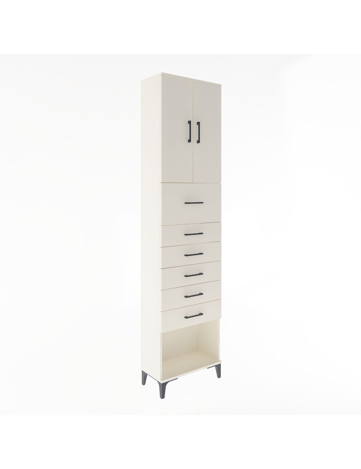 Arges Dolap 2 Raflı 6 Çekmeceli 2 Kapaklı 60x30x243 Aytaşı-Aytaşı